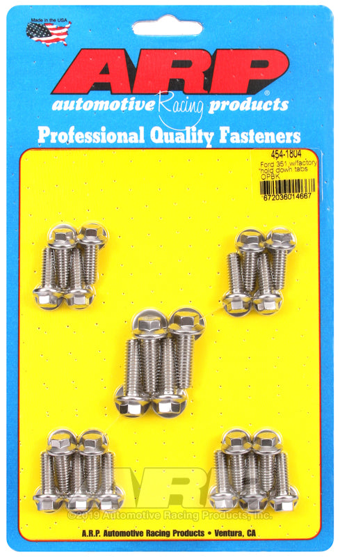 ARP Ford 351 w/ Factory Hold Down Rails Oil Pan Bolt Kit – Gunsai Racing