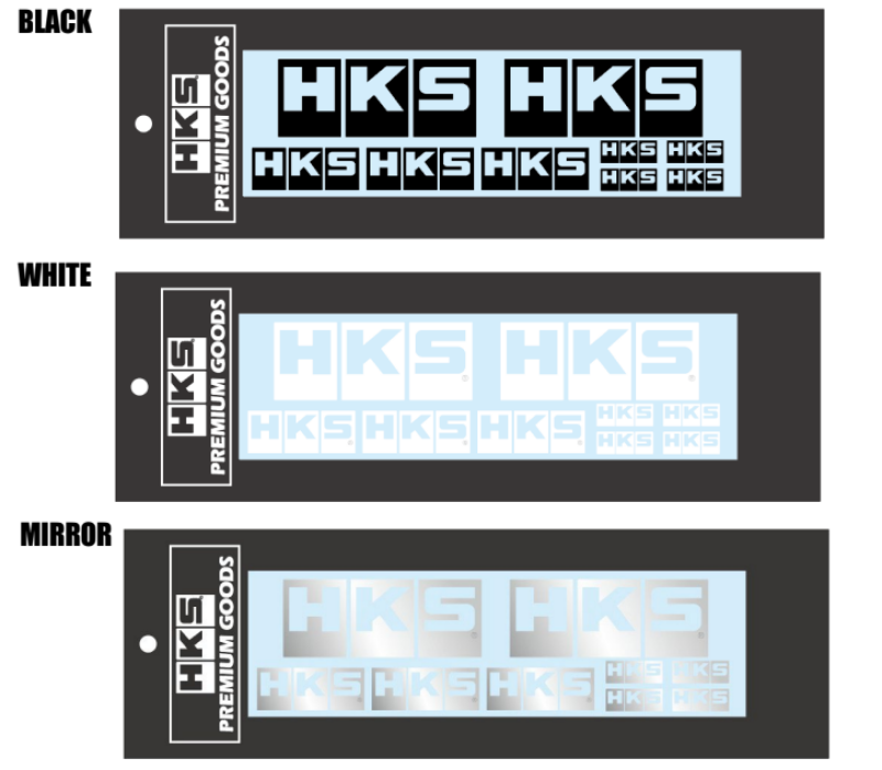HKS LOGO Sticker a la carte BLACK – Gunsai Racing