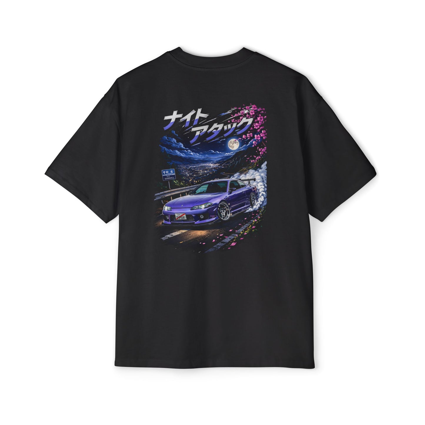Racing Night Graphic Tee — Japanese Drift Car Shirt